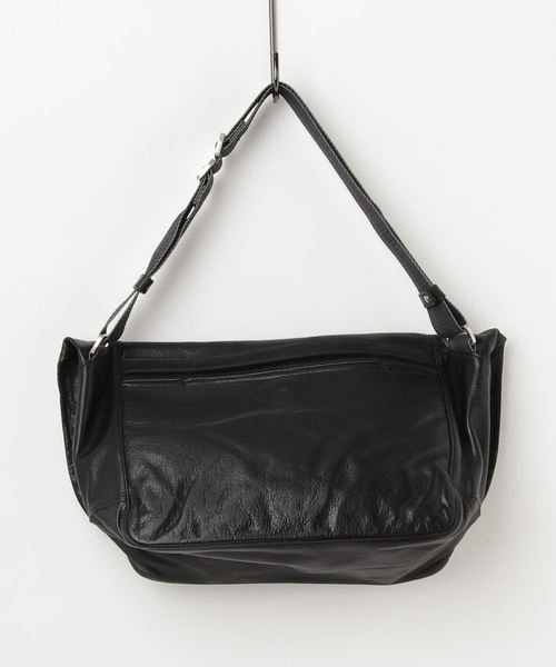 aniary アンティークレザーメッセンジャーバッグ 黒 安い