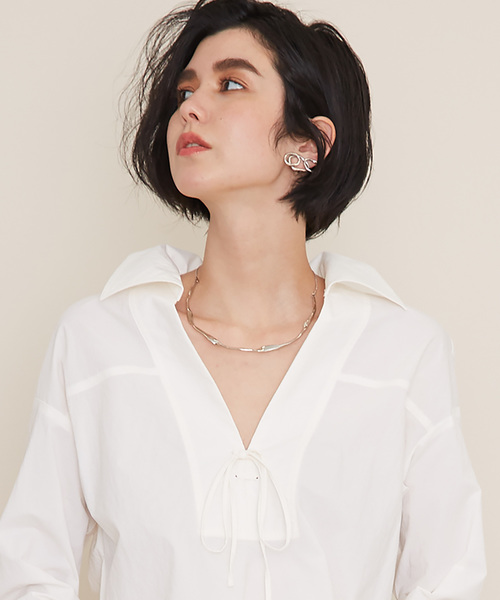 STUDIOUS(ステュディオス)の「【STUDIOUS】ツイストドロップチョーカー(チョーカー・レディース・シルバー/ゴールド・FREE)」の4枚目の写真