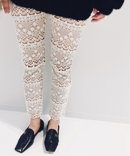 新品タグ付EDIT.FOR LULU レースボーダーパンツ