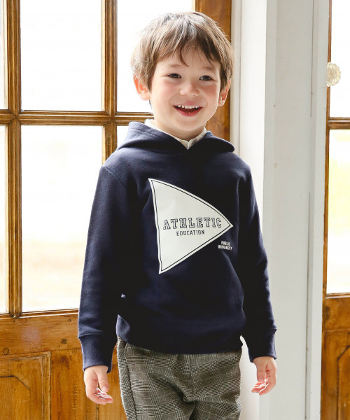 GLOBAL WORK（グローバルワーク）の「【キッズ】プリントスウェットパーカー/797570（パーカー・キッズ・グレー/ブラウン/カーキ/ネイビー/ブラック/グレー系その他6/その他/ホワイト系その他2・SMALL/MEDIUM/LARGE/X-LARGE/XX-LARGE）」の7枚目の写真