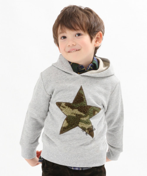 GLOBAL WORK（グローバルワーク）の「【キッズ】プリントスウェットパーカー/797570（パーカー・キッズ・グレー/ブラウン/カーキ/ネイビー/ブラック/グレー系その他6/その他/ホワイト系その他2・SMALL/MEDIUM/LARGE/X-LARGE/XX-LARGE）」の4枚目の写真