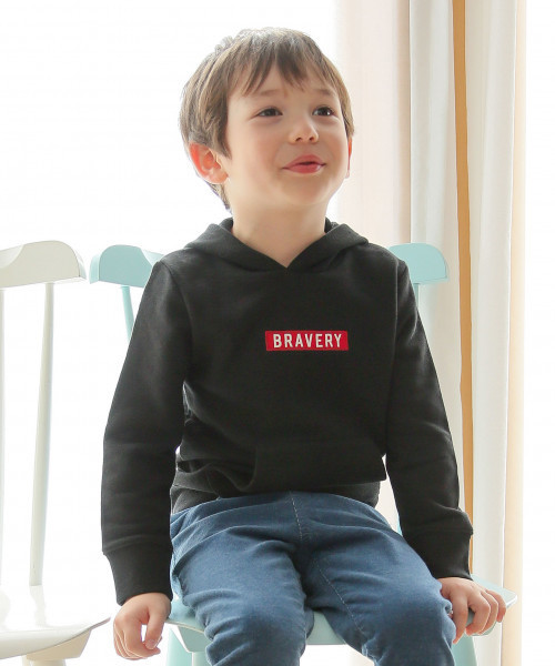 GLOBAL WORK（グローバルワーク）の「【キッズ】プリントスウェットパーカー/797570（パーカー・キッズ・グレー/ブラウン/カーキ/ネイビー/ブラック/グレー系その他6/その他/ホワイト系その他2・SMALL/MEDIUM/LARGE/X-LARGE/XX-LARGE）」の2枚目の写真