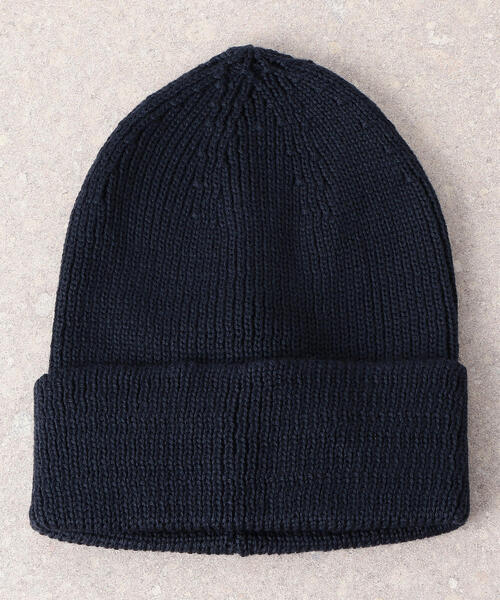 green label relaxing（グリーンレーベルリラクシング）の「SC GLR W/AC リブ ニットキャップ ◆（ニットキャップ/ビーニー・メンズ・ネイビー/オフホワイト/ブラック/ダークブラウン・FREE）」の4枚目の写真