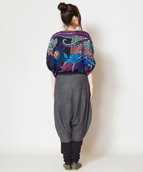 チャイハネ（チャイハネ）の「【チャイハネ】yul 無地バイカラーバルーンパンツ（その他パンツ・レディース・ブラック/カーキ/ワイン・FREE）」の9枚目の写真