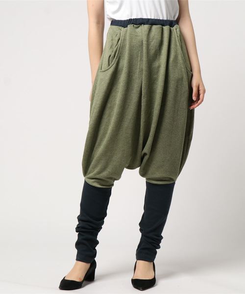 チャイハネ（チャイハネ）の「【チャイハネ】yul 無地バイカラーバルーンパンツ（その他パンツ・レディース・ブラック/カーキ/ワイン・FREE）」の10枚目の写真