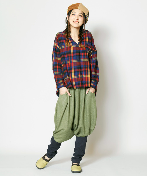 チャイハネ（チャイハネ）の「【チャイハネ】yul 無地バイカラーバルーンパンツ（その他パンツ・レディース・ブラック/カーキ/ワイン・FREE）」の11枚目の写真