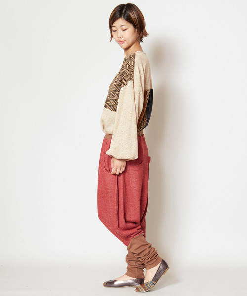 チャイハネ（チャイハネ）の「【チャイハネ】yul 無地バイカラーバルーンパンツ（その他パンツ・レディース・ブラック/カーキ/ワイン・FREE）」の17枚目の写真