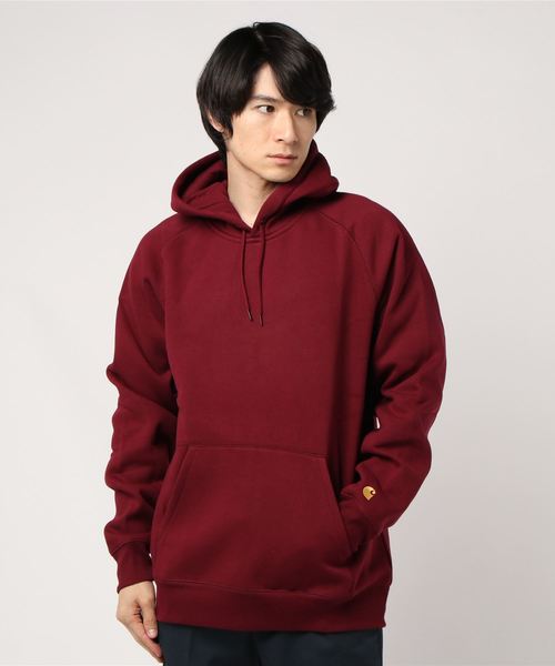 Carhartt WIP（カーハートダブリューアイピー）の「HOODED CHASE SWEATSHIRT（パーカー・メンズ・ダークネイビー/アッシュ/バーガンディー/ダークグリーン/パープル/ブラック/ブラウン/ダークグレー/イエロー/レッド・SMALL/MEDIUM/LARGE/X-LARGE/XX-LARGE）」の10枚目の写真
