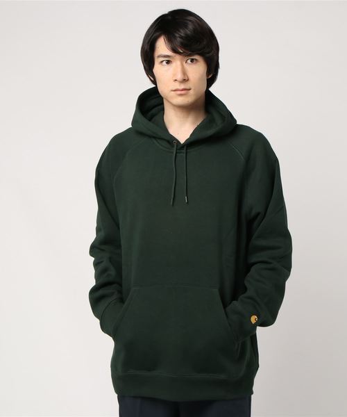 Carhartt WIP（カーハートダブリューアイピー）の「HOODED CHASE SWEATSHIRT（パーカー・メンズ・ダークネイビー/アッシュ/バーガンディー/ダークグリーン/パープル/ブラック/ブラウン/ダークグレー/イエロー/レッド・SMALL/MEDIUM/LARGE/X-LARGE/XX-LARGE）」の5枚目の写真