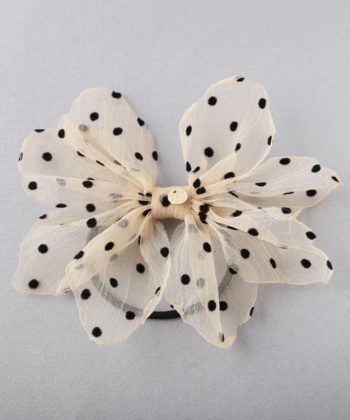 ヘアゴム Anemone アネモネ のヘアゴム シースルーのボリュームドットリボンヘアゴム Og0141h を購入できます Anemone シースルーのボリュームドットリボンヘアゴム ヘアゴム Anemone アネモネ のファッション ランキング上位のプレゼント の