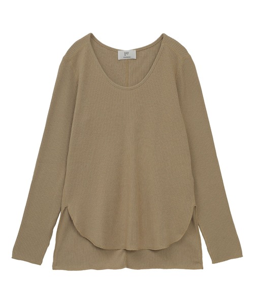 1er Arrondissement（プルミエアロンディスモン）の「ハリ抜きランダムリブP/O（ニット/セーター・レディース・オフホワイト/カーキ・38）」の2枚目の写真