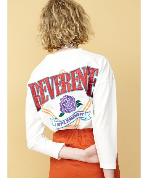 jouetie(ジュエティ)の「バックBIGロゴロンT/オーバーサイズカットソー(Tシャツ/カットソー)」|オフホワイト