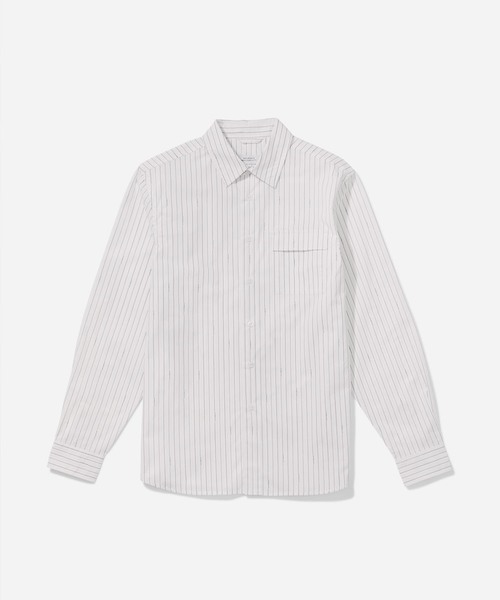 Saturdays NYC(サタデーズ ニューヨークシティ )の「Miro Logo Stripe Long Sleeve Shirt(シャツ/ブラウス・メンズ・ホワイト/レッド/ブラック・S/X-LARGE/M/X-SMALL/L)」の8枚目の写真