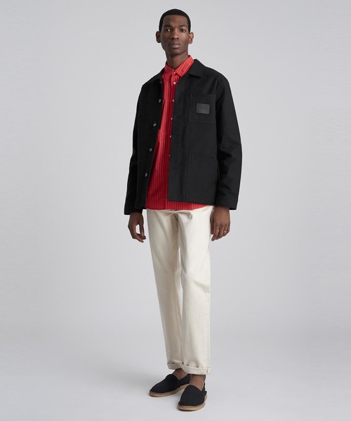 Saturdays NYC(サタデーズ ニューヨークシティ )の「Miro Logo Stripe Long Sleeve Shirt(シャツ/ブラウス・メンズ・ホワイト/レッド/ブラック・S/X-LARGE/M/X-SMALL/L)」の12枚目の写真