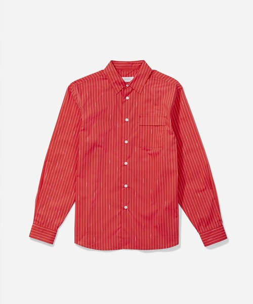 Saturdays NYC(サタデーズ ニューヨークシティ )の「Miro Logo Stripe Long Sleeve Shirt(シャツ/ブラウス・メンズ・ホワイト/レッド/ブラック・S/X-LARGE/M/X-SMALL/L)」の13枚目の写真