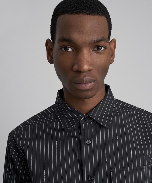 Saturdays NYC(サタデーズ ニューヨークシティ )の「Miro Logo Stripe Long Sleeve Shirt(シャツ/ブラウス・メンズ・ホワイト/レッド/ブラック・S/X-LARGE/M/X-SMALL/L)」の14枚目の写真