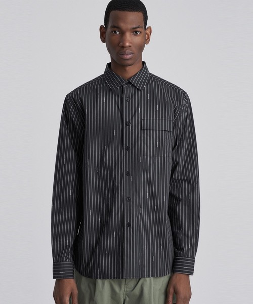 Saturdays NYC(サタデーズ ニューヨークシティ )の「Miro Logo Stripe Long Sleeve Shirt(シャツ/ブラウス・メンズ・ホワイト/レッド/ブラック・S/X-LARGE/M/X-SMALL/L)」の19枚目の写真