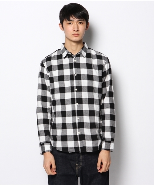 WEGO(ウィゴー)の「WEGO/ナンバリングチェックシャツ(シャツ/ブラウス・メンズ・レッド系その他/ホワイト系その他/グリーン/イエロー・MEDIUM/LARGE)」の12枚目の写真