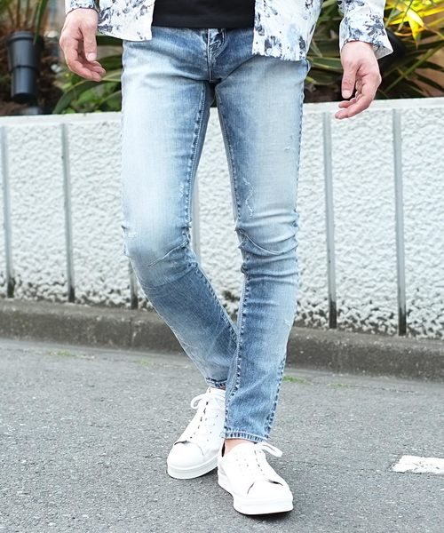 GOSTAR DE FUGA(ゴスタール ジフーガ)の「ストレッチスキニ―デニムパンツ(デニムパンツ・メンズ・ライトブルー/ブルー・S/M/L)」の6枚目の写真