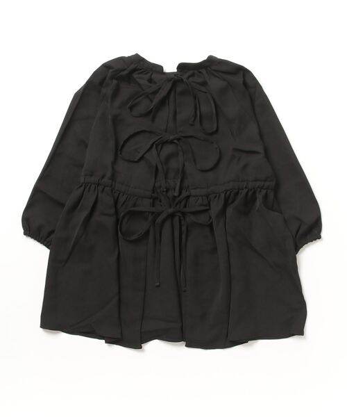 STYLEBLOCK（スタイルブロック）の「ダブルジョーゼットバックオープンチュニック（チュニック・レディース・ホワイト/ミント/キャメル/ブラック・M）」の5枚目の写真