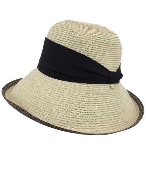 polcadot(ポルカドット)の「チャーム付 ふちライン ペーパーハット/ペーパーキャペリン(ハット・レディース・アイボリー/ブラック/ベージュ・FREE)」の8枚目の写真