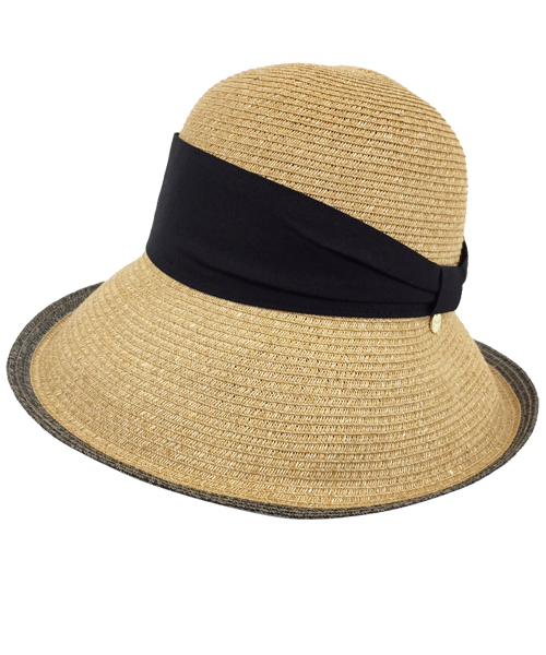 polcadot(ポルカドット)の「チャーム付 ふちライン ペーパーハット/ペーパーキャペリン(ハット・レディース・アイボリー/ブラック/ベージュ・FREE)」の5枚目の写真