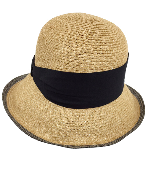 polcadot(ポルカドット)の「チャーム付 ふちライン ペーパーハット/ペーパーキャペリン(ハット・レディース・アイボリー/ブラック/ベージュ・FREE)」の7枚目の写真