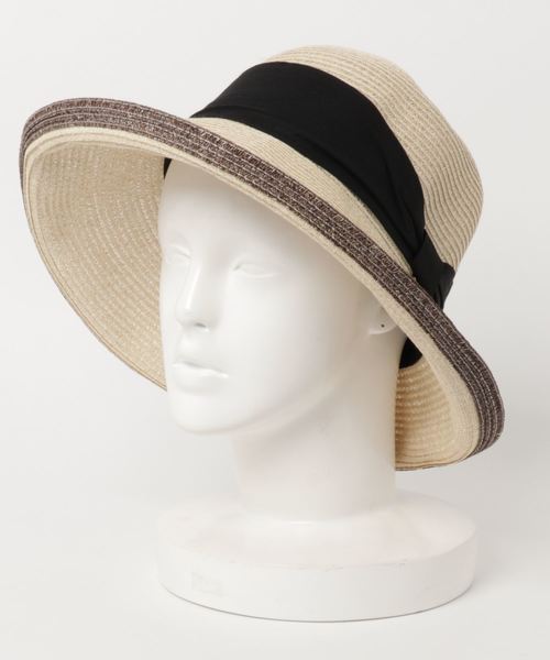 polcadot(ポルカドット)の「チャーム付 ふちライン ペーパーハット/ペーパーキャペリン(ハット・レディース・アイボリー/ブラック/ベージュ・FREE)」の15枚目の写真