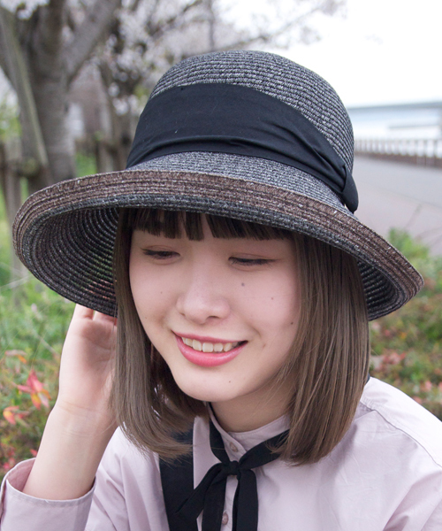 polcadot(ポルカドット)の「チャーム付 ふちライン ペーパーハット/ペーパーキャペリン(ハット・レディース・アイボリー/ブラック/ベージュ・FREE)」の12枚目の写真