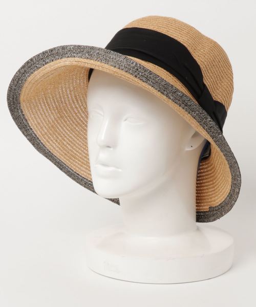 polcadot(ポルカドット)の「チャーム付 ふちライン ペーパーハット/ペーパーキャペリン(ハット・レディース・アイボリー/ブラック/ベージュ・FREE)」の11枚目の写真