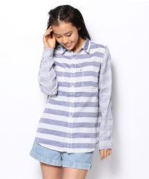 coen | ダブルガーゼボーダーコンビシャツ(シャツ/ブラウス)