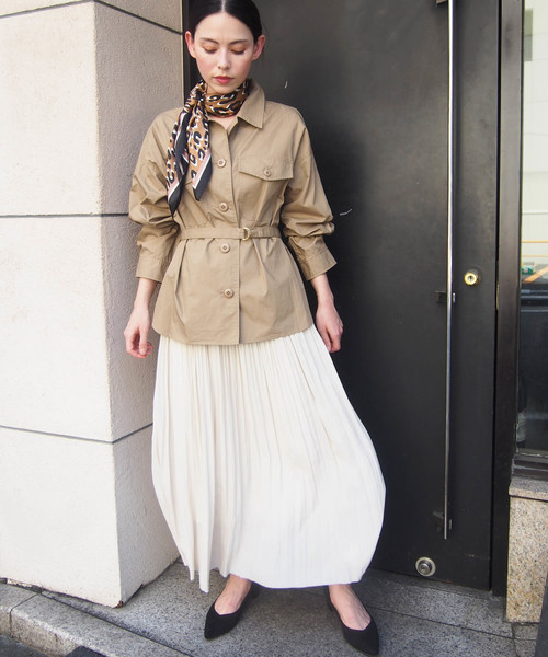 PICCIN（ピッチン）の「ベルト付きCPOコットンシャツ（シャツ/ブラウス・レディース・ネイビー/カーキ/キャメル・MEDIUM）」の19枚目の写真