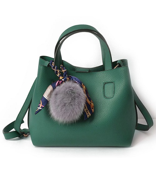 Amulet（アミュレット）の「3wayショルダーハンドバッグ（ショルダーバッグ・レディース・ブラック/グレー/ワインレッド/ブラウン/ネイビー/ベージュ/ピンク/ブルー/イエロー/ブラウン系その他/グリーン・ONESIZE）」の6枚目の写真