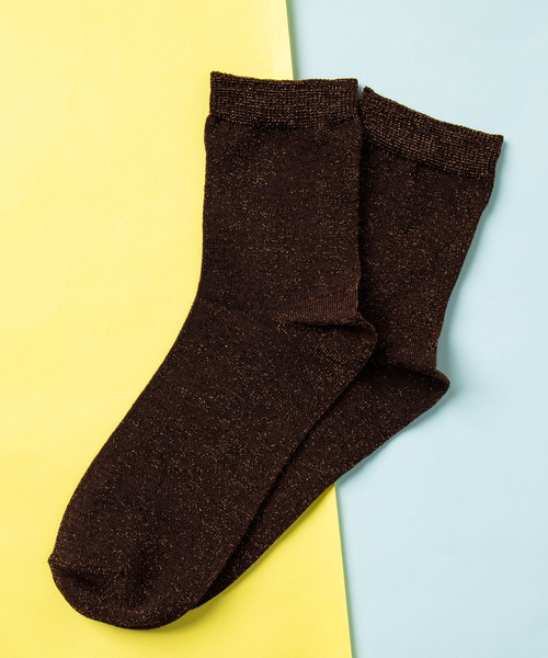 WEGO（ウィゴー）の「WEGO/ラメソックス（ソックス/靴下・レディース・ブラック/ベージュ/パープル/ブラウン/シルバー/ゴールド/その他1/ブラック系その他/ライトピンク/ホワイト・FREE）」の5枚目の写真