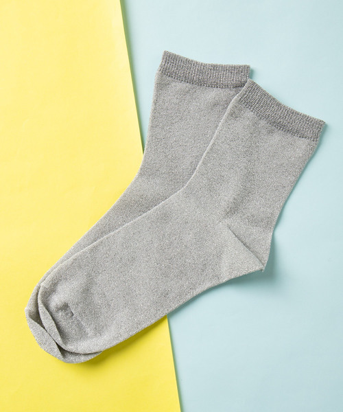 WEGO（ウィゴー）の「WEGO/ラメソックス（ソックス/靴下・レディース・ブラック/ベージュ/パープル/ブラウン/シルバー/ゴールド/その他1/ブラック系その他/ライトピンク/ホワイト・FREE）」の8枚目の写真