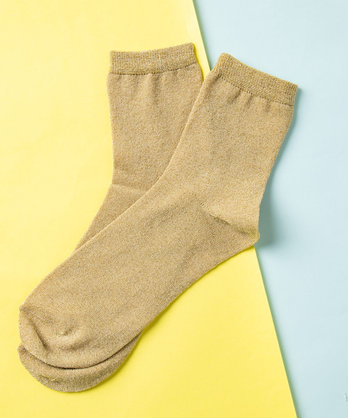 WEGO（ウィゴー）の「WEGO/ラメソックス（ソックス/靴下・レディース・ブラック/ベージュ/パープル/ブラウン/シルバー/ゴールド/その他1/ブラック系その他/ライトピンク/ホワイト・FREE）」の9枚目の写真