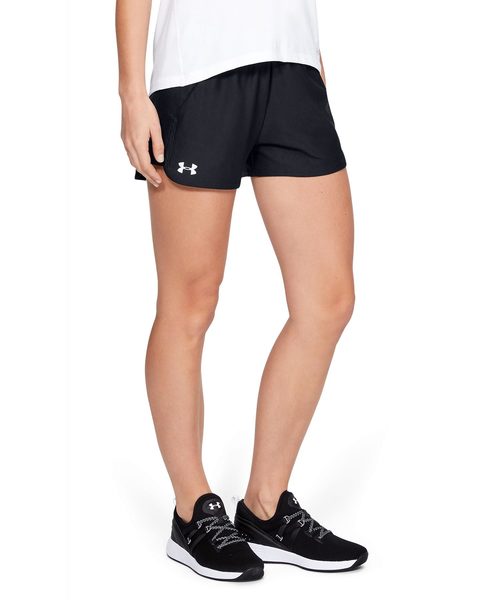 UNDER ARMOUR(アンダーアーマー)の「UAプレイアップショーツ2.0(トレーニング/ショートパンツ/WOMEN)(その他パンツ・レディース・ブラック×ブルー/ブラック系その他/ブラック×ホワイト/グレー×ホワイト・MD/SM/XL/LG)」の2枚目の写真