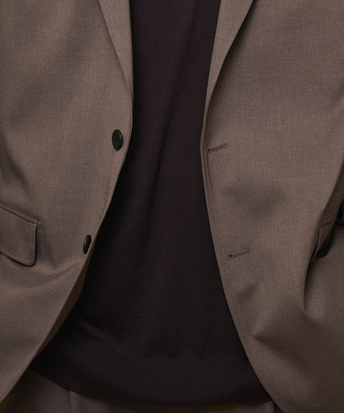 MAISON SPECIAL（メゾンスペシャル）の「オーバーサイズ強撚ドライジャケット【MAISON SPECIAL/メゾンスペシャル】■セットアップ対応■（テーラードジャケット・メンズ・ブラウン/ブラック・44/46/48）」の15枚目の写真