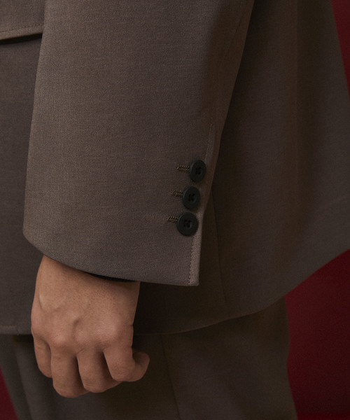 MAISON SPECIAL（メゾンスペシャル）の「オーバーサイズ強撚ドライジャケット【MAISON SPECIAL/メゾンスペシャル】■セットアップ対応■（テーラードジャケット・メンズ・ブラウン/ブラック・44/46/48）」の16枚目の写真
