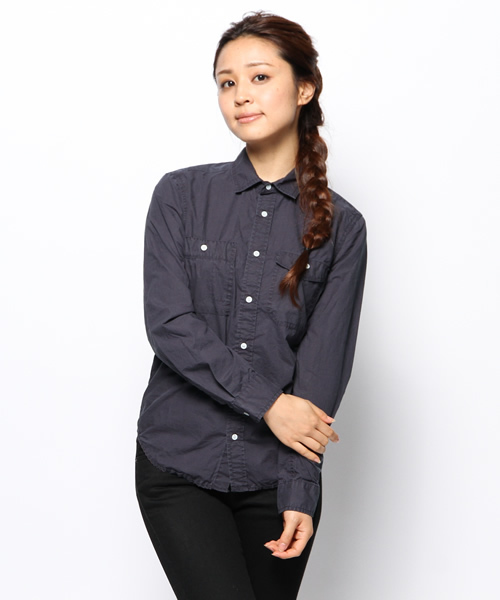 B:MING by BEAMS（ビーミングバイビームス）の「□B ビーミング by ビームス / タイプライターワークシャツ（シャツ/ブラウス・レディース・ネイビー/グリーン/ベージュ・LARGE/SMALL/MEDIUM）」の3枚目の写真