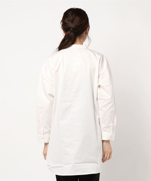 notch.（ノッチ）の「バンドカラーシャツチュニック（シャツ/ブラウス・レディース・オフホワイト・M）」の3枚目の写真