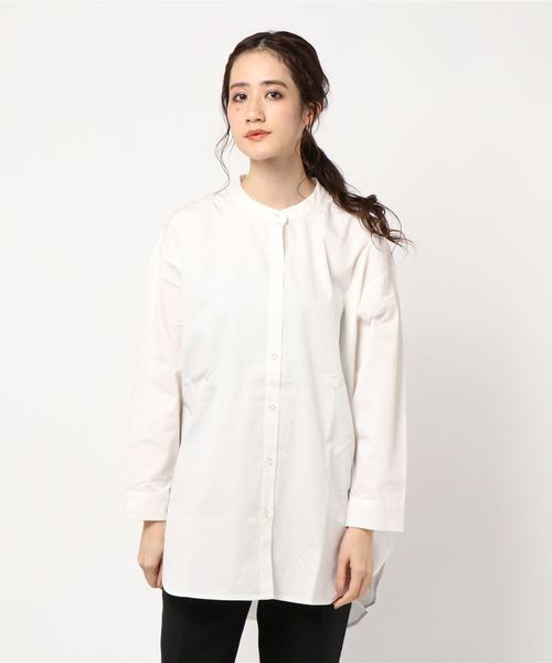 notch.（ノッチ）の「バンドカラーシャツチュニック（シャツ/ブラウス・レディース・オフホワイト・M）」の4枚目の写真