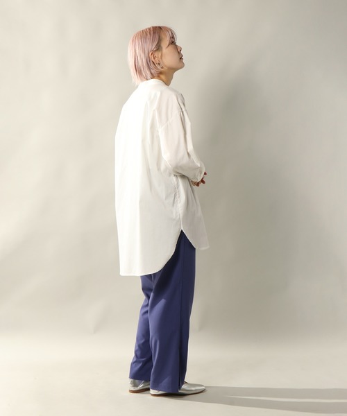 notch.（ノッチ）の「バンドカラーシャツチュニック（シャツ/ブラウス・レディース・オフホワイト・M）」の13枚目の写真