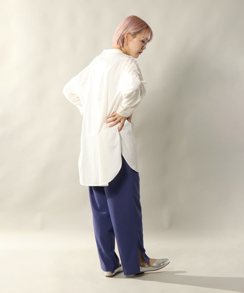 notch.（ノッチ）の「バンドカラーシャツチュニック（シャツ/ブラウス・レディース・オフホワイト・M）」の12枚目の写真