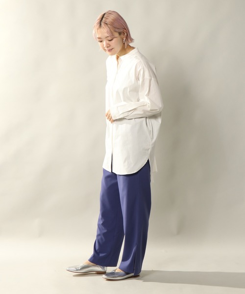 notch.（ノッチ）の「バンドカラーシャツチュニック（シャツ/ブラウス・レディース・オフホワイト・M）」の11枚目の写真