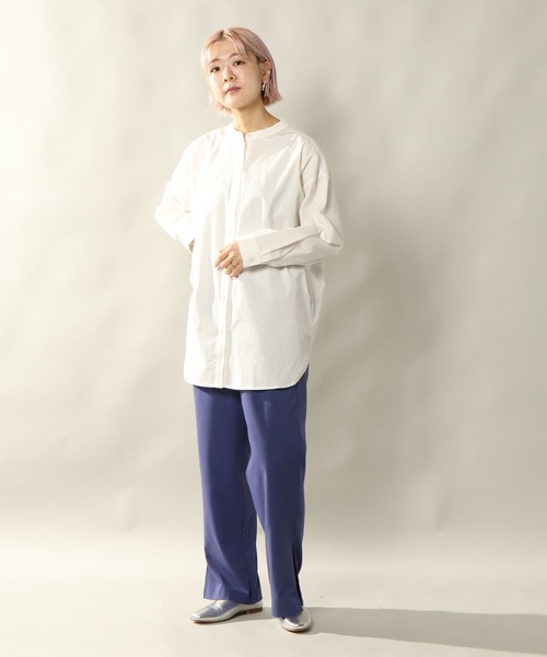 notch.（ノッチ）の「バンドカラーシャツチュニック（シャツ/ブラウス・レディース・オフホワイト・M）」の10枚目の写真