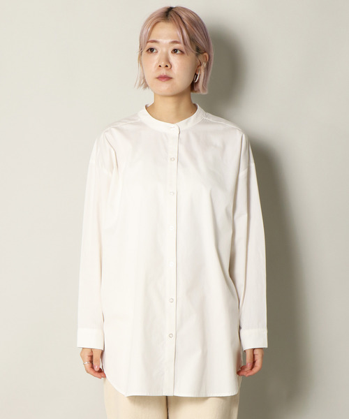 notch.（ノッチ）の「バンドカラーシャツチュニック（シャツ/ブラウス・レディース・オフホワイト・M）」の20枚目の写真