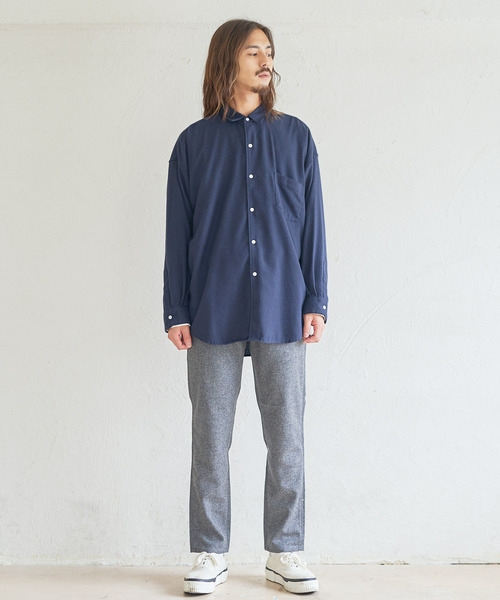 BIG SMITH(ビッグスミス)の「BIG SMITH/ビッグスミス ウールトラウザー テーパードパンツ(その他パンツ・メンズ・ネイビー/グレー/オリーブ・M/L/XL)」の4枚目の写真