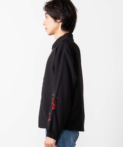 WEGO（ウィゴー）の「WEGO/ローズ刺繍スウィングトップ（ブルゾン・メンズ・ブラック・MEDIUM/LARGE）」の10枚目の写真