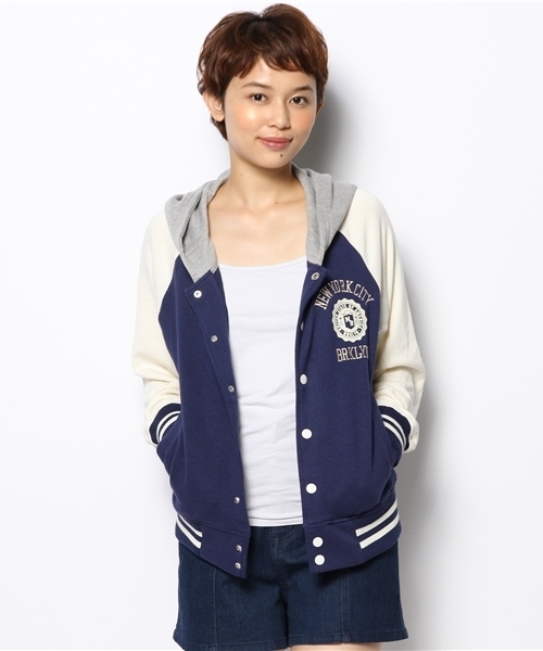 WEGO（ウィゴー）の「WEGO/カレッジパーカースタジャン（スタジャン・レディース・ブラック/ネイビー/レッド・FREE）」の16枚目の写真